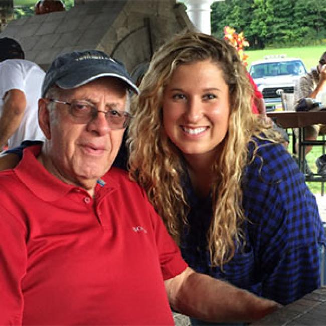 Joe Nassimos and his granddaughter, Brooke Nassimos ’18