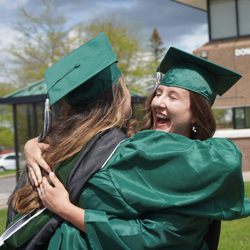 Hugging at Commencement