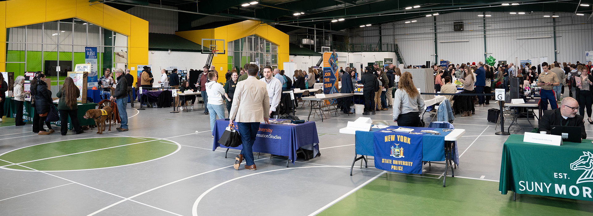 Students and employers attend the 2024 Job & Internship Fair at SUNY Morrisville