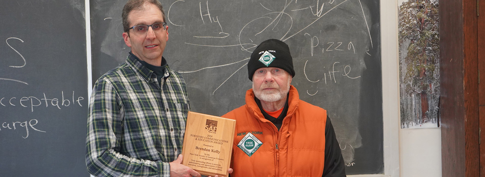 Brendan Kelly with his award